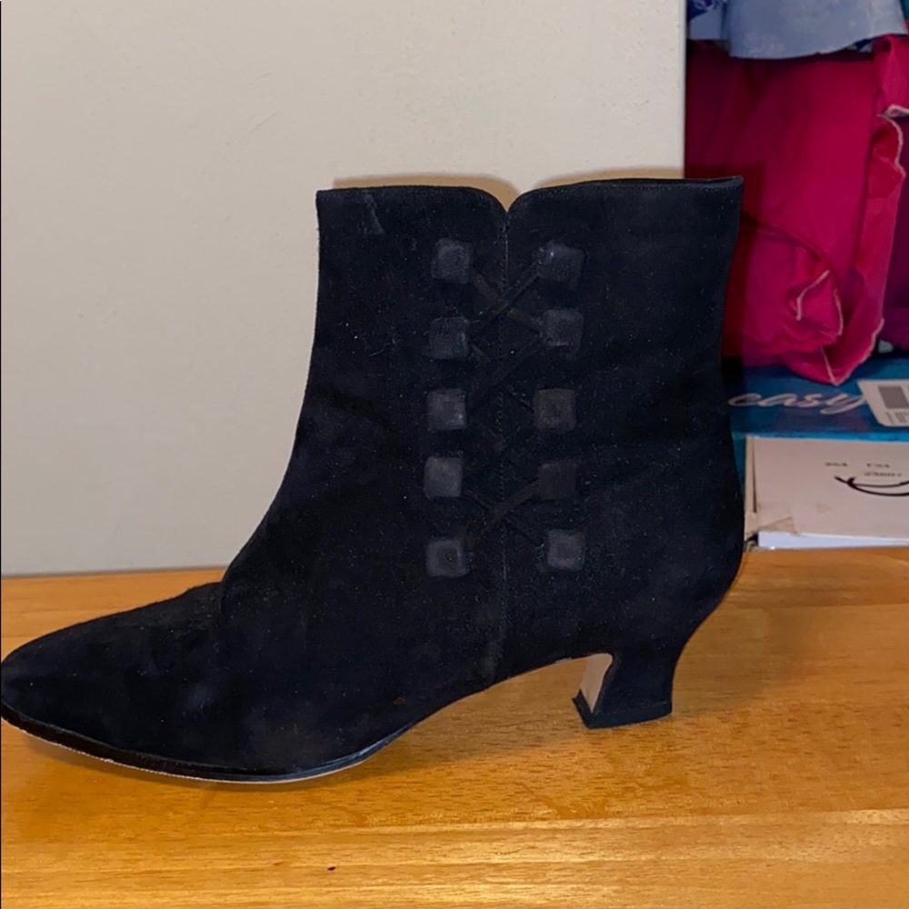 Black Suede Ankle Booties